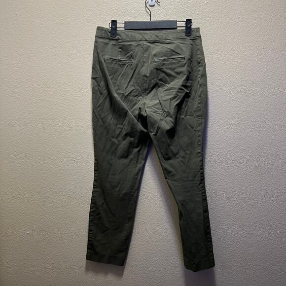A New Day Straight Leg Pants Army Green Chino Stretch Mid-Rise Size 8 - Picture 3 of 9